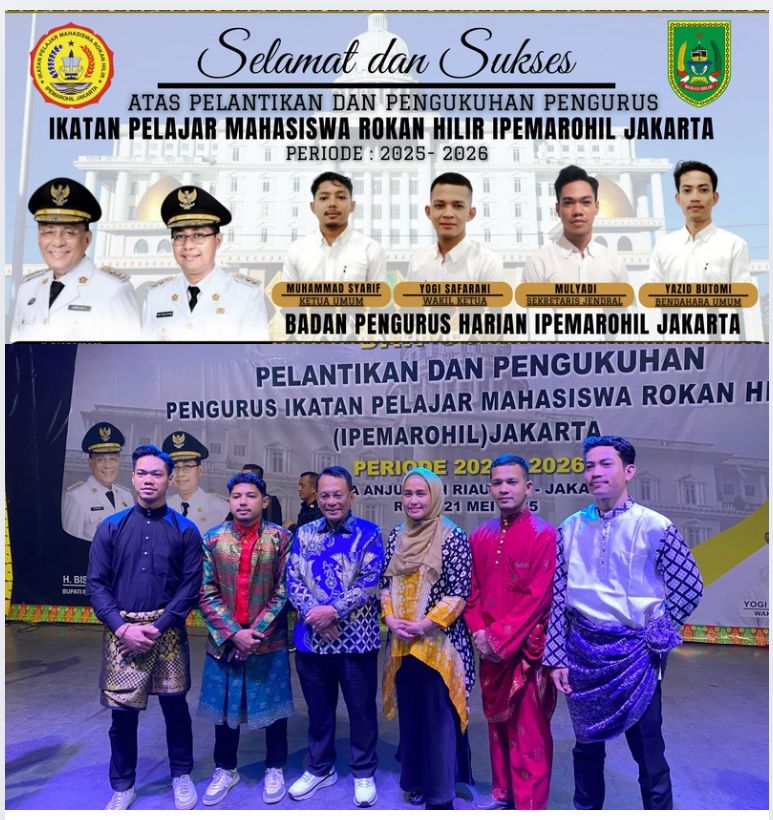 Bupati Rohil Kukuhkan Pengurus Ipemarohil Di Jakarta