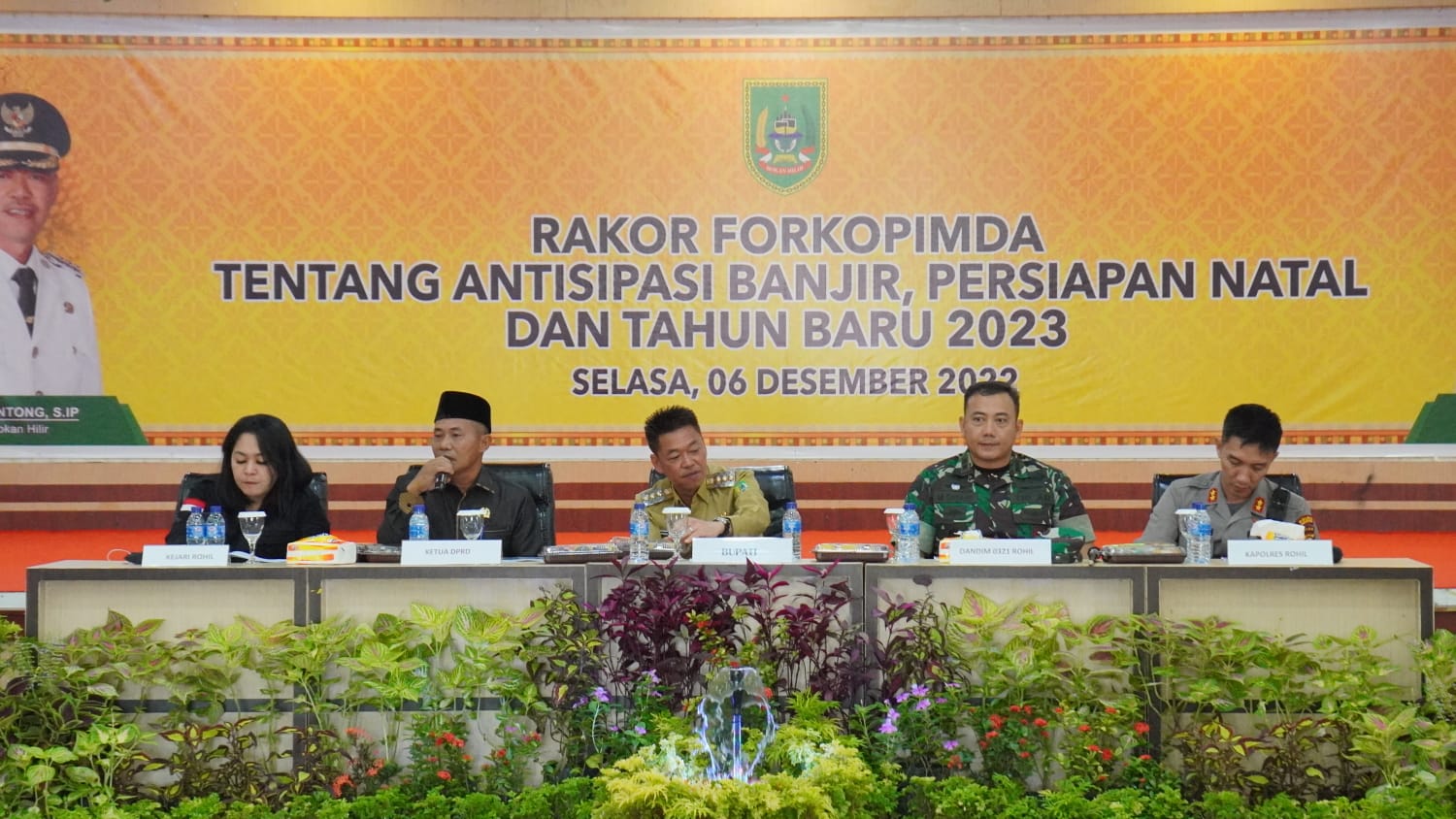 Jelang Perayaan Nataru, Bupati Rohil Pimpin Rakor Forkopimda