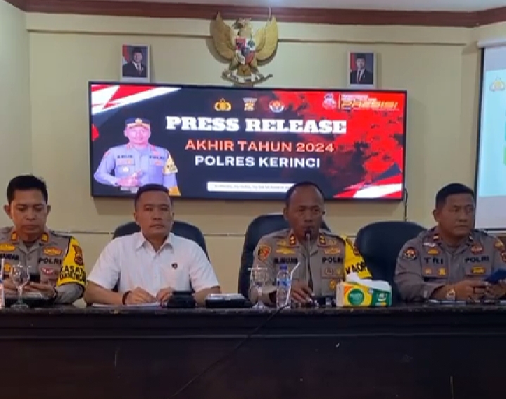 Kapolres Kerinci Gelar Konferensi Pers Akhir Tahun 2024