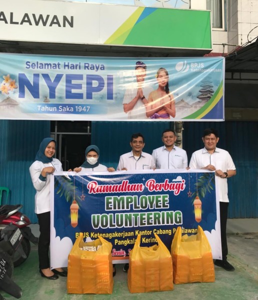 BPJS Ketenagaankerjaan Pelalawan Gelar Employee Volunteering, Indahnya Berbagi