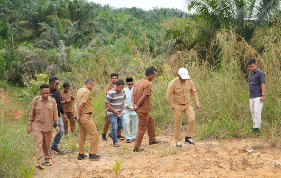 Tinjau Pembangunan Jalan Pintas Desa Kemang – Desa Meranti, Bupati Pelalawan Minta Dukungan Perusahaan untuk Percepatan