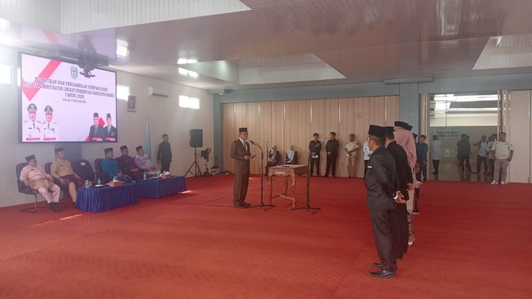 Wabup Murison Lantik Pejabat Eselon III Pemkab Kerinci, Tekankan Profesionalisme dan Pelayanan Publik
