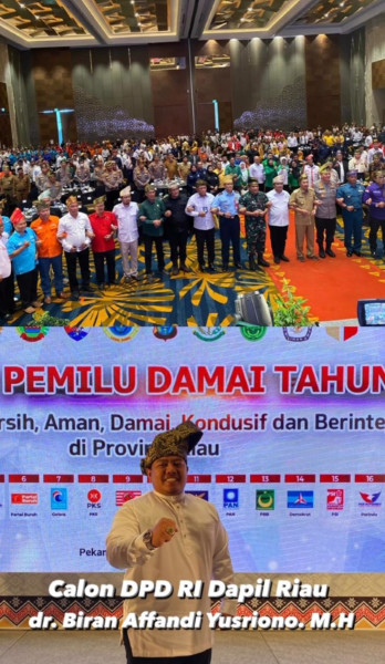 Dr Biran Affandi Yusriono MH Apresiasi Program Polda Riau Cooling System Pemilu 2024