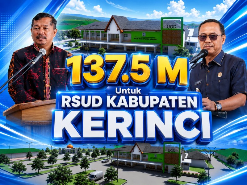 Tender RSUD Kerinci Rp137,5 Miliar Tuntas, PT PP Urban Menang; Masyarakat Nantikan Rumah Sakit Modern