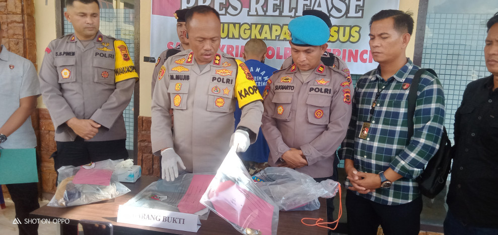 Polres Kerinci Gelar Press Release, Tidak Perkara Seorang Ibu Dianiaya anak Kandung Hinga Tewas.