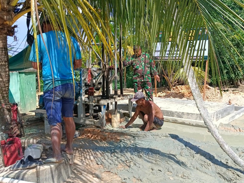 Pengeboran Sumur Bor TMMD ke-129 Kodim 0313/KPR di Desa Delik Tembus Kedalaman 42 Meter