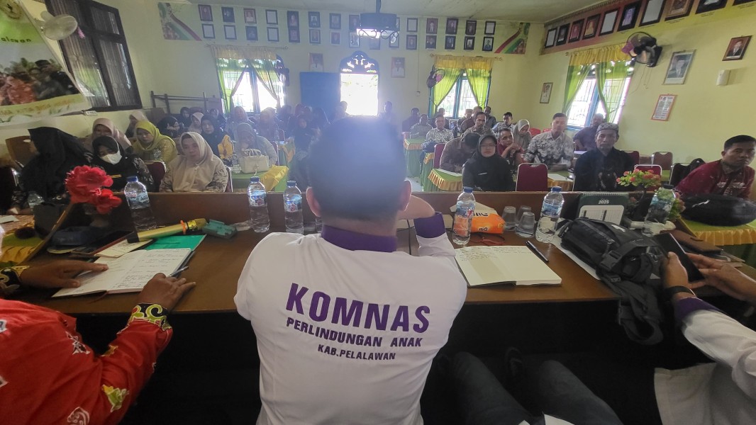 Jalin Sinergi, Komnas PA Pelalawan Gelar Rapat Bersama Kepsek Se Kecamatan Pangkalan Kuras