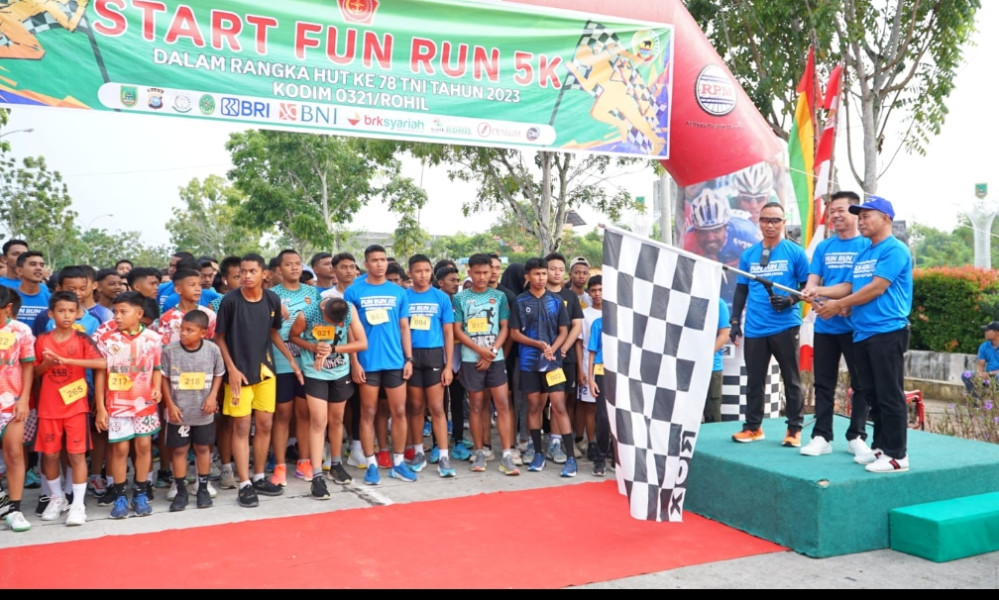 Fun Run 5K Meriahkan HUT ke-78 TNI di Rohil