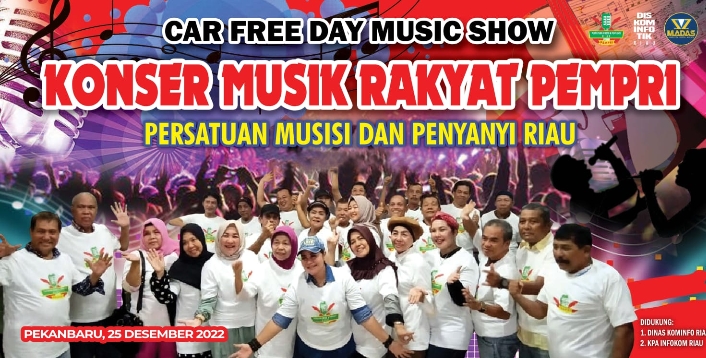 PEMPRI Riau Gelar Konser Musik Rakyat di Kawasan ''Car Free Day''