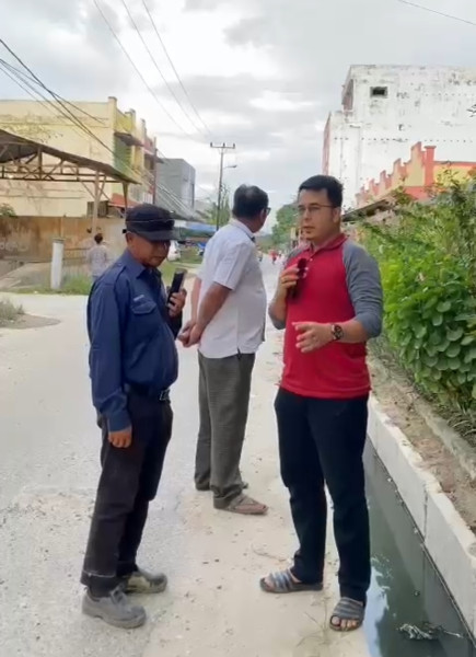 Pemkab Bangun Drainase Sepanjang 600 Meter, Urai Masalah Banjir di Pangkalan Kerinci Timur.