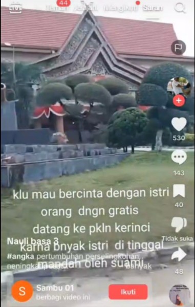 Akun TikTok Diduga Hina Perempuan dan Kantor Bupati Pelalawan, Warga Pelalawan Akan Laporkan Pelaku