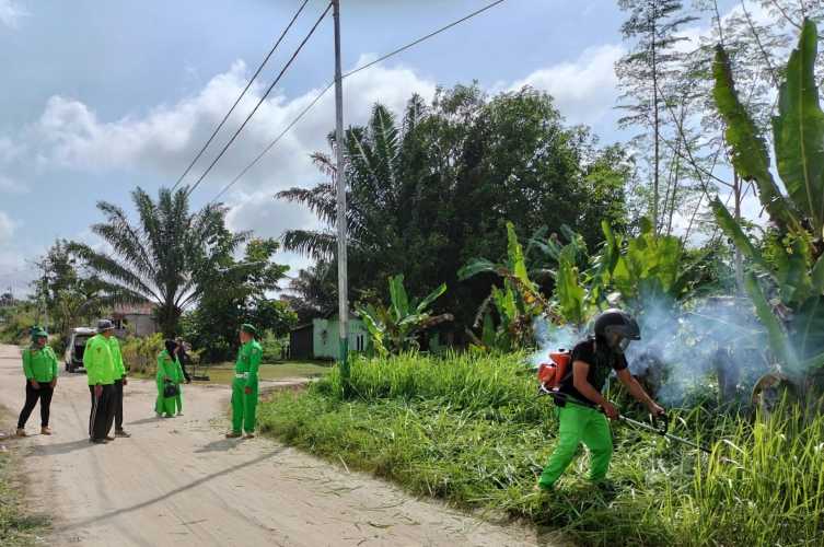 Peduli Kebersihan, Pengurus Dankoti RMB-LHMR Pelalawan Gelar Goro Bersama Warga