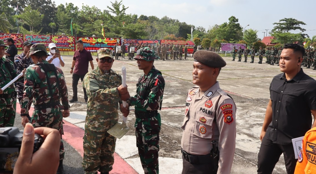 Resmi Dibuka di Pelalawan, TMMD KE-129 Kodim/KPR Siap Satukan Langkah Membangun Negeri dari Desa