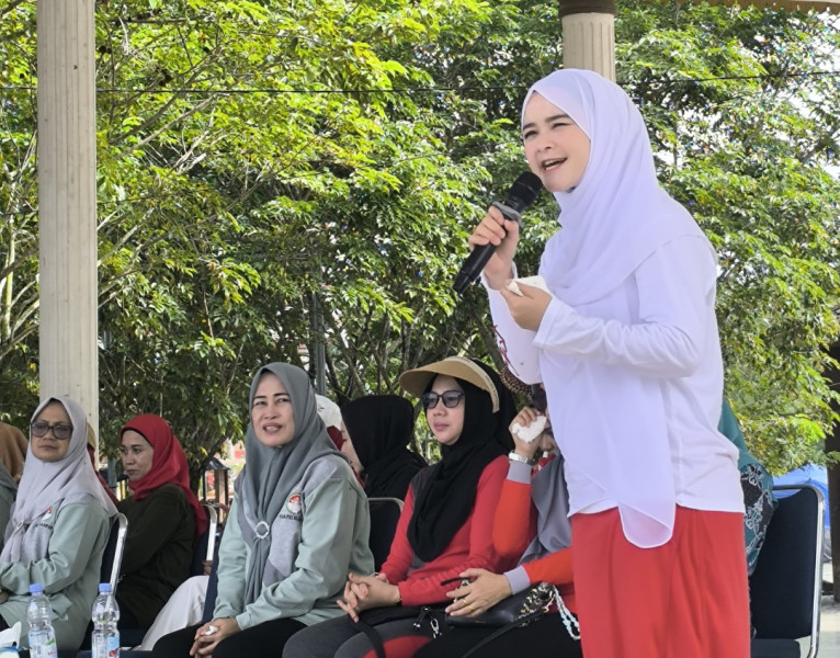 Peringati HUT Dharma Wanita ke-25, DWP  Pelalawan Gelar Senam Sehat