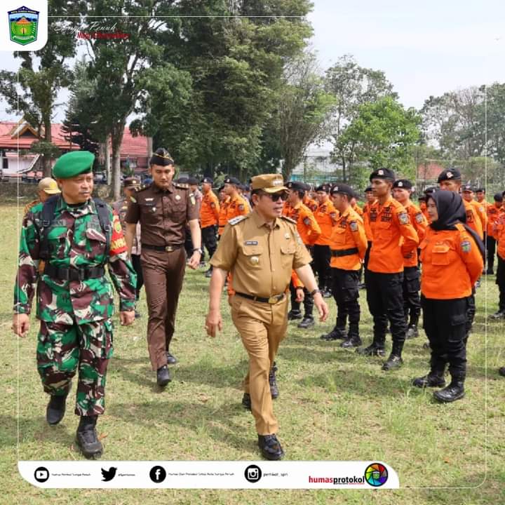 Wako Ahmadi Pimpin Apel Siaga Bencana di Kota Sungai Penuh