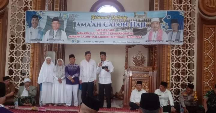 Pj Bupati Asraf Hadiri Acara Munasik dan Pelepasan Calon Jemaah Haji Kerinci