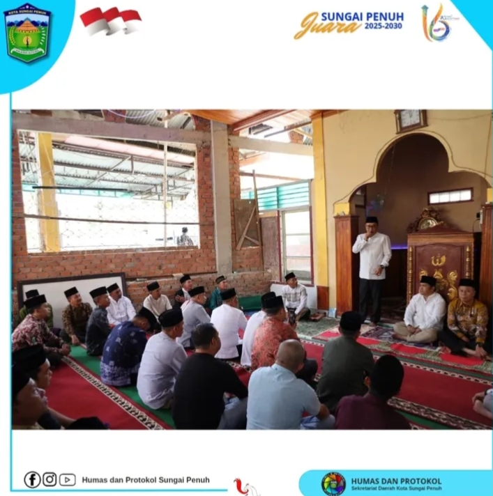 Dukung Pembagunan Mesjid Jannatul Ma'wa, Wako Alfin Berikan Bantuan CSR Sebesar 5 Juta