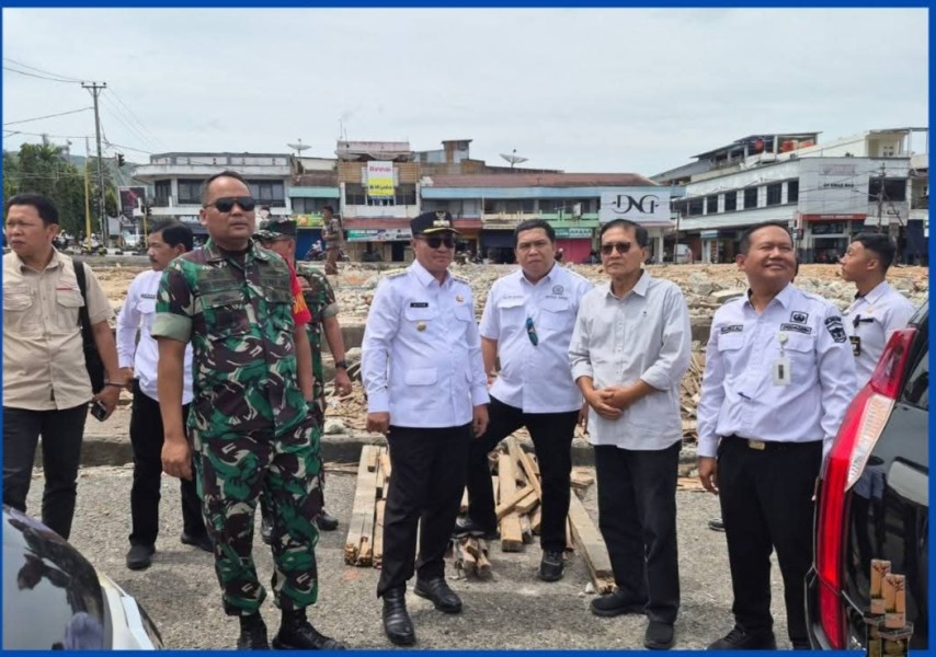 Wako Alfin Tinjau Pembangunan Pasar Sungai Penuh, Proyek Strategis Rp55 Miliar Ditarget Rampung 2026