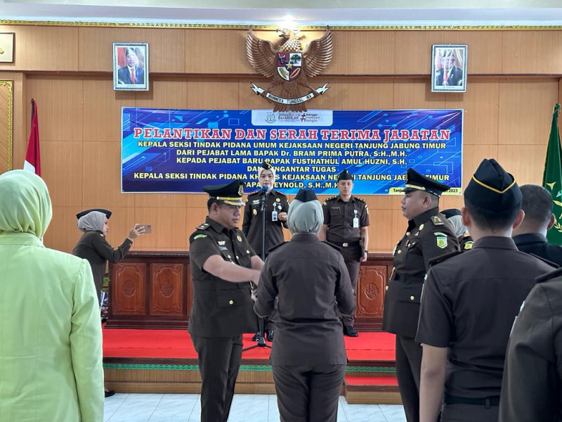 FA Huzni SH Dilantik Sebagai Kasi Pidum Kajari Tajabtim Provinsi Jambi