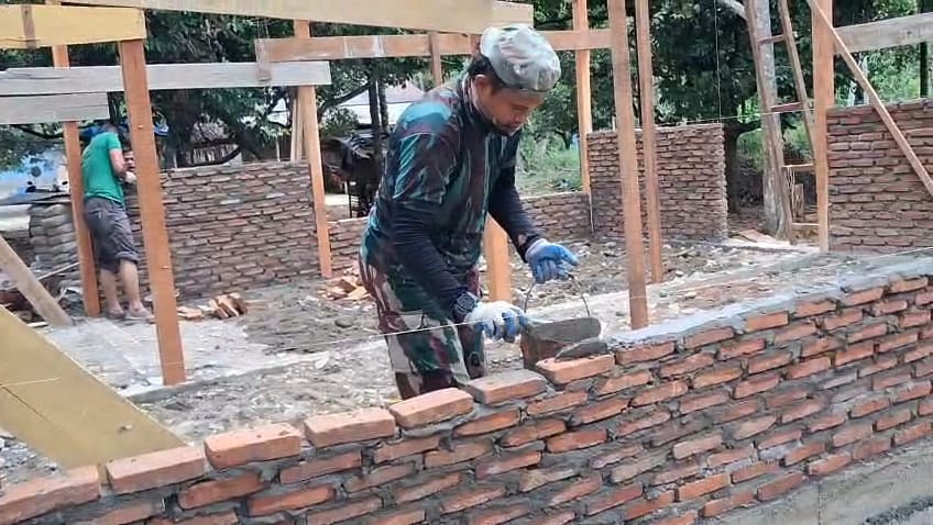 Progres RTLH Rabumah Amin Capai 35 Persen, Satgas TMMD ke-129 Kodim 0102/Pidie Pacu Pembangunan