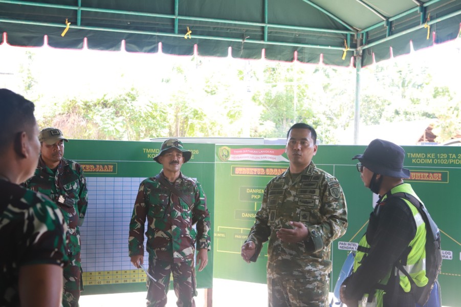 Dandim 0102/Pidie: Posko TMMD ke-129 Jadi Kunci Sukses Pengendalian Program di Lapangan