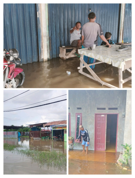 Banjir Kian Meluas, 7 Ruko dan 1 Rumah Terendam Banjir di Jalan Sultan Syarif Kasim Pangkalan Kerinci