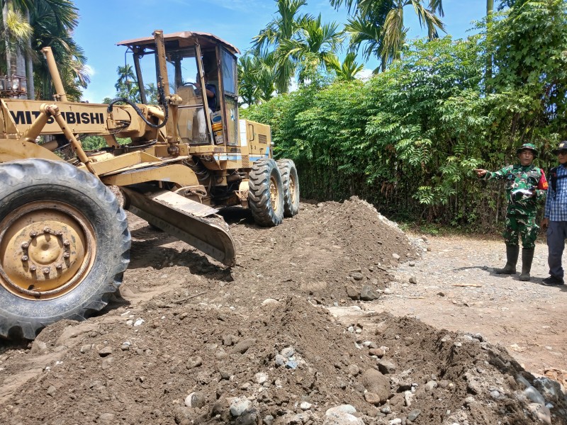 Satgas TMMD Ke-129 Kodim 0102/Pidie Kebut Pengerasan Jalan, Progres Tembus 60 Persen