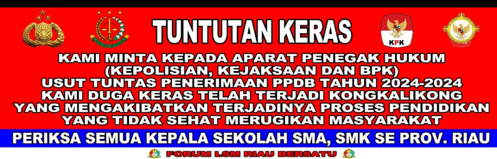 Pendidikan Riau Carut Marut, Forum LSM Riau Bersatu Siap Turunkan 1.000 Massa