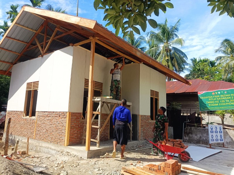 Progres RTLH TMMD ke-129 Capai 74 Persen, Rumah Mulyana Hampir Rampung
