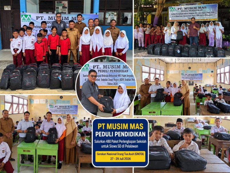 PT Musim Mas Salurkan 480 Paket Sekolah Gratis untuk Anak SD di Pelalawan, Komnas PA Beri Apresiasi