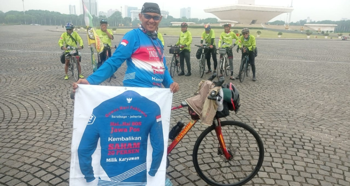 Gowes ke Jakarta, Mantan Wartawan Jawa Pos Tuntut Tunjangan Dana Hari Tua